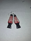 Red Skull Lava Lamp Earrings